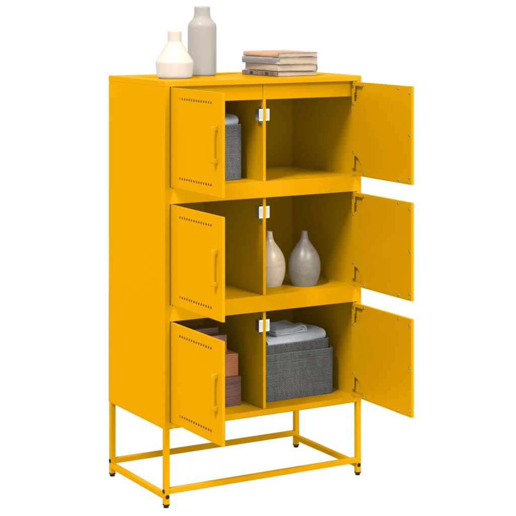 vidaXL Ντουλάπι Μουσταρδί 68,5x38,5x123,5 εκ. από Ατσάλι