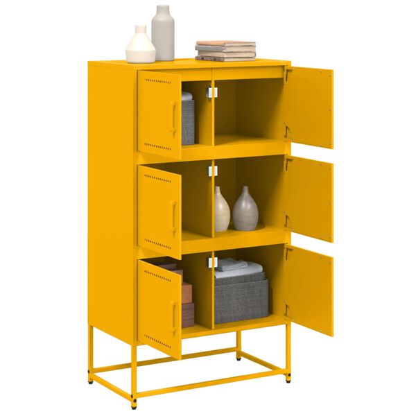 vidaXL Ντουλάπι Μουσταρδί 68,5x38,5x123,5 εκ. από Ατσάλι