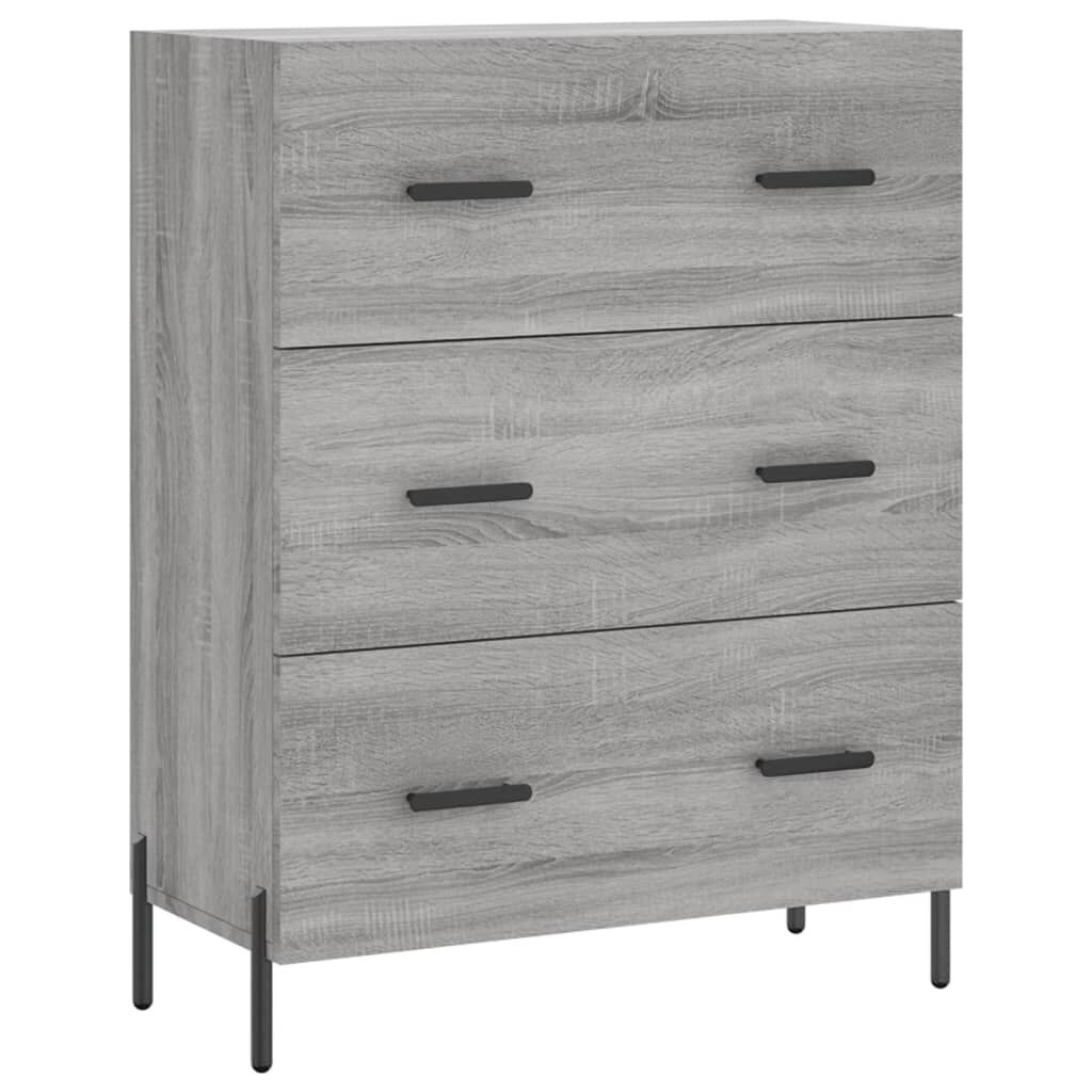 vidaXL Ντουλάπι Γκρι Sonoma 69,5 x 34 x 180 εκ. Επεξεργασμένο Ξύλο