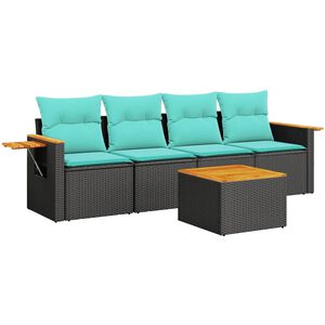 vidaXL &Kappa;&alpha;&nu;&alpha;&pi;έ&sigmaf; &Sigma;&epsilon;&tau; 5 &Tau;&epsilon;&mu;&alpha;&chi;ί&omega;&nu; &Mu;&alpha;ύ&rho;&omicron; &Sigma;&upsilon;&nu;&theta;&epsilon;&tau;&iota;&kappa;ό &Rho;&alpha;&tau;ά&nu; &mu;&epsilon; &Mu;&alpha;&xi;&iota;&lambda;ά&rho;&iota;&alpha;