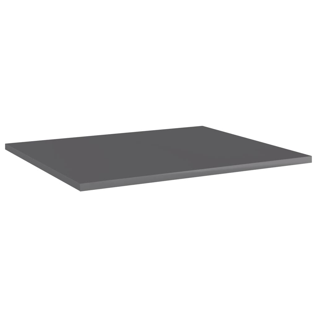 vidaXL Ράφια Βιβλιοθήκης 4 τεμ. Γυαλ. Γκρι 60x50x1,5 εκ. Μοριοσανίδα