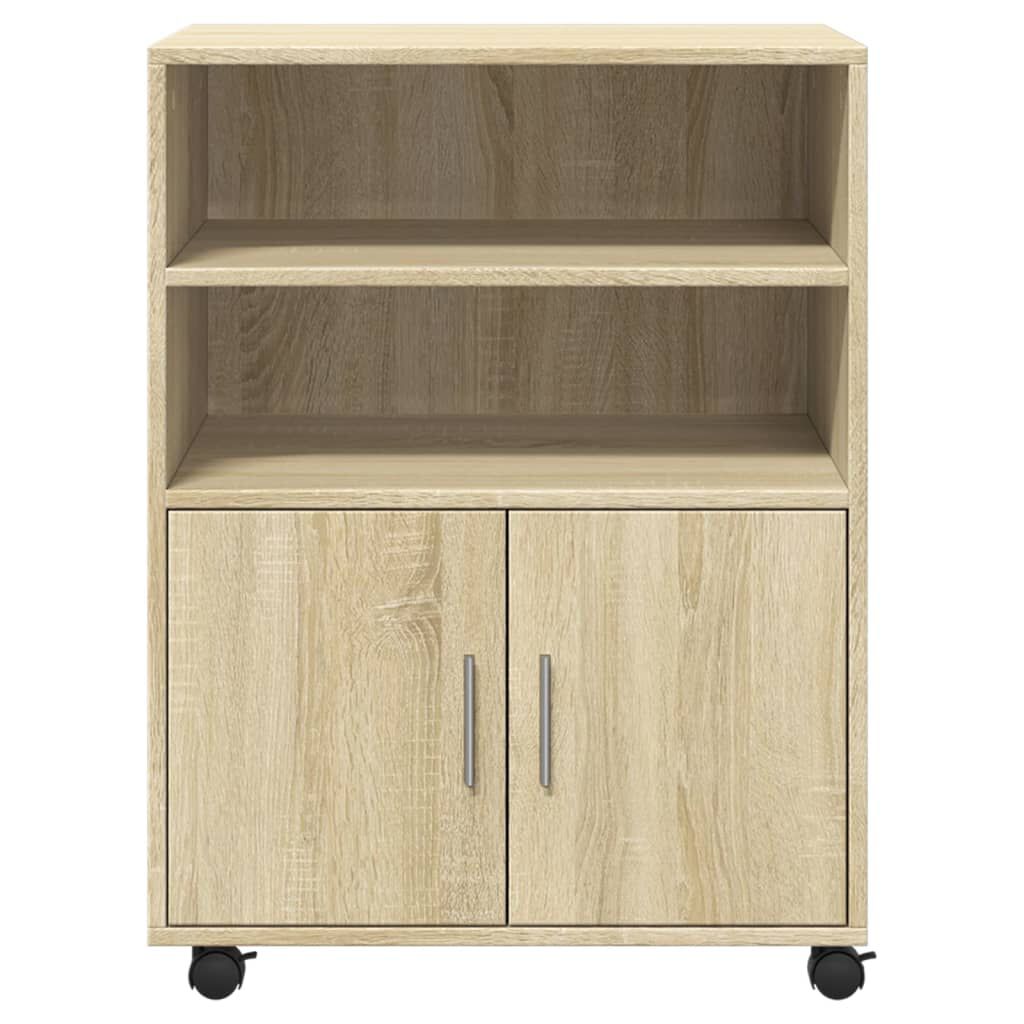 vidaXL Ντουλάπι Τροχήλατο Sonoma Δρυς 60x48x81 εκ. από Επεξ. Ξύλο