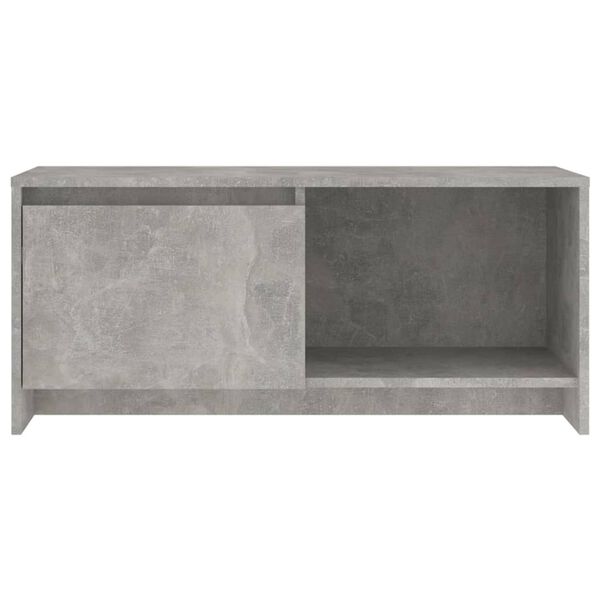 vidaXL Έπιπλο Τηλεόρασης Γκρι Σκυροδέματος 90x35x40 εκ. Επεξ. Ξύλο