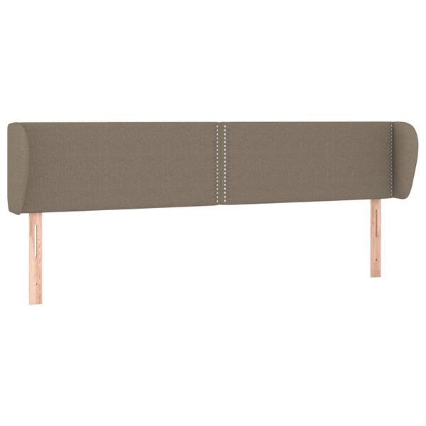 vidaXL Κεφαλάρι με Πτερύγια Taupe 203 x 23 x 78/88 εκ. Υφασμάτινο