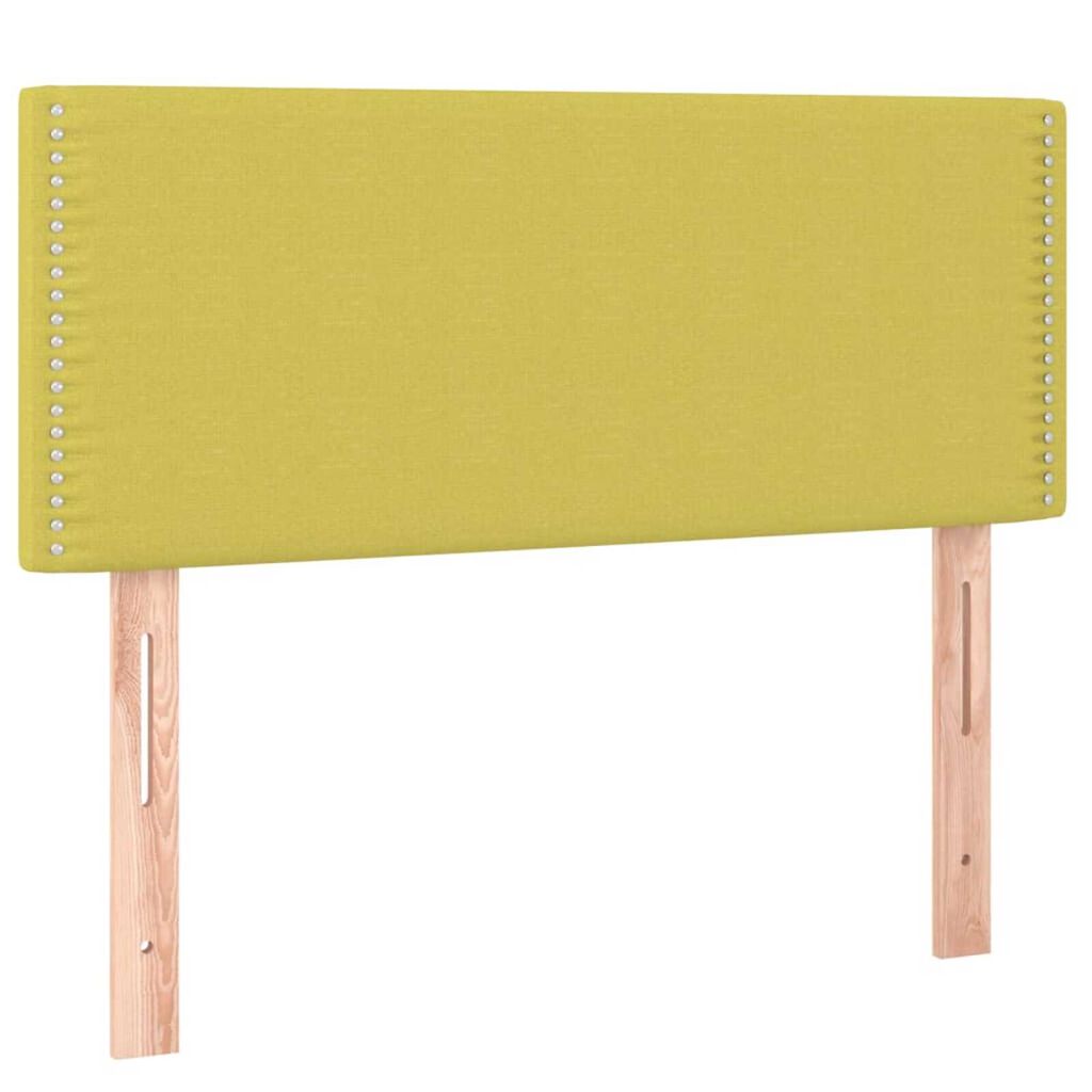 vidaXL Κρεβάτι Boxspring με Στρώμα Πράσινο 100 x 200 εκ. Υφασμάτινο
