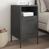 vidaXL Κομοδίνο Μαύρο 36x39x68 εκ. από Χάλυβα