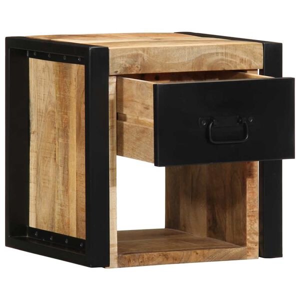 vidaXL Κομοδίνο 40x35x40 cm Στερεό ακατέργαστο ξύλο Mango