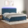vidaXL &Kappa;&rho;&epsilon;&beta;ά&tau;&iota; Boxspring &mu;&epsilon; &Sigma;&tau;&rho;ώ&mu;&alpha; & LED &Sigma;&kappa;. &Mu;&pi;&lambda;&epsilon; 200x200&epsilon;&kappa;. &Beta;&epsilon;&lambda;&omicron;ύ&delta;&iota;&nu;&omicron;