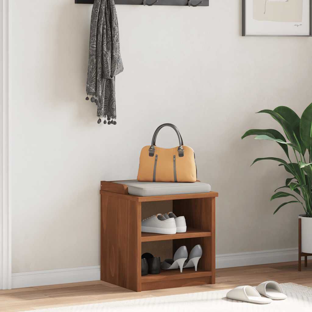 vidaXL Πάγκος διαδρόμου "SANDNES" 45x40x50 εκ.Πεύκο μασίφ ξύλο