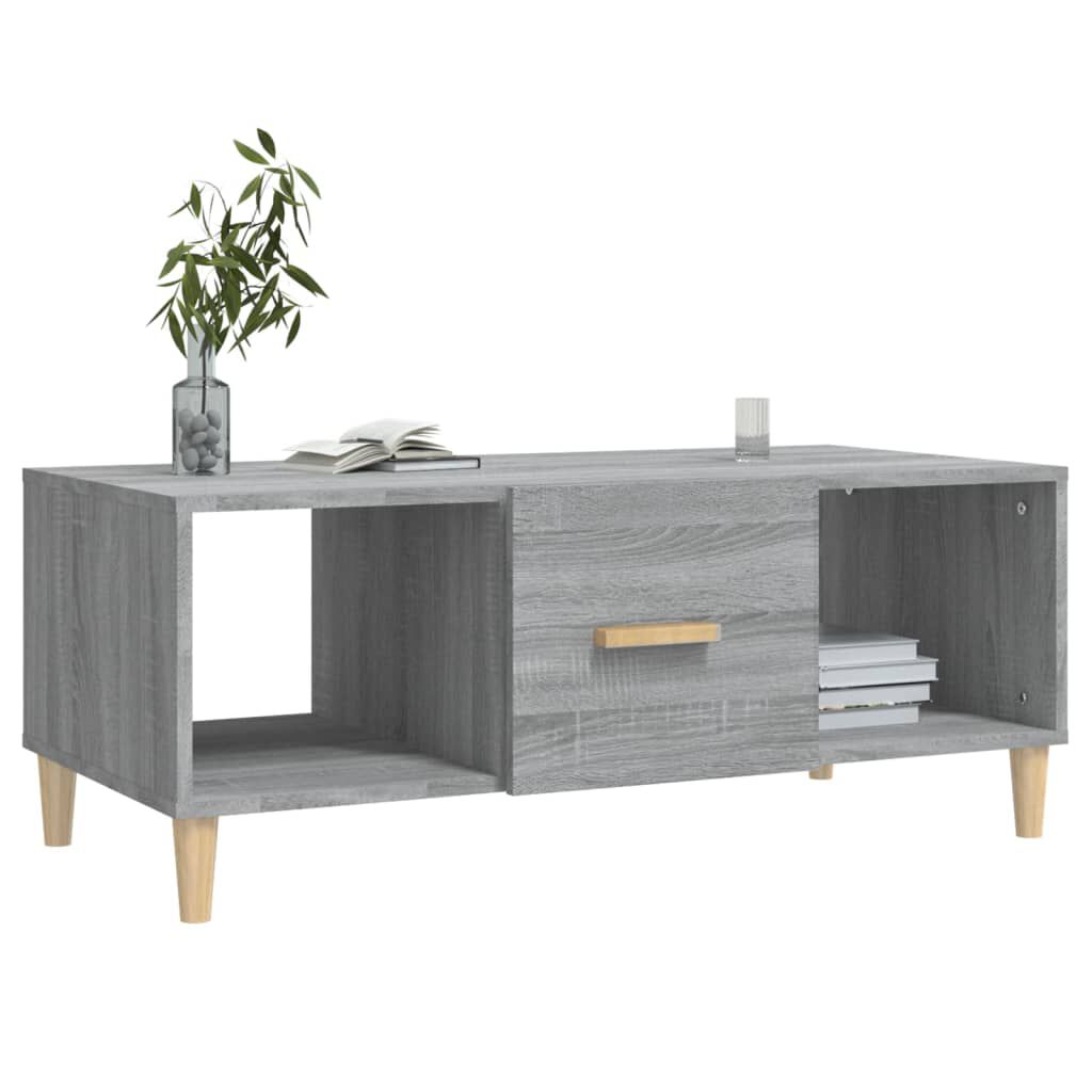 vidaXL Τραπεζάκι Σαλονιού Γκρι Sonoma 102x50x40 εκ. Επεξεργασμένο Ξύλο