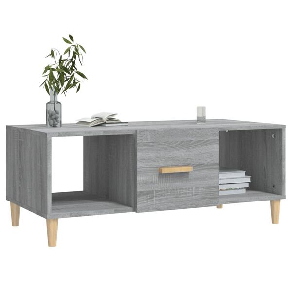 vidaXL Τραπεζάκι Σαλονιού Γκρι Sonoma 102x50x40 εκ. Επεξεργασμένο Ξύλο