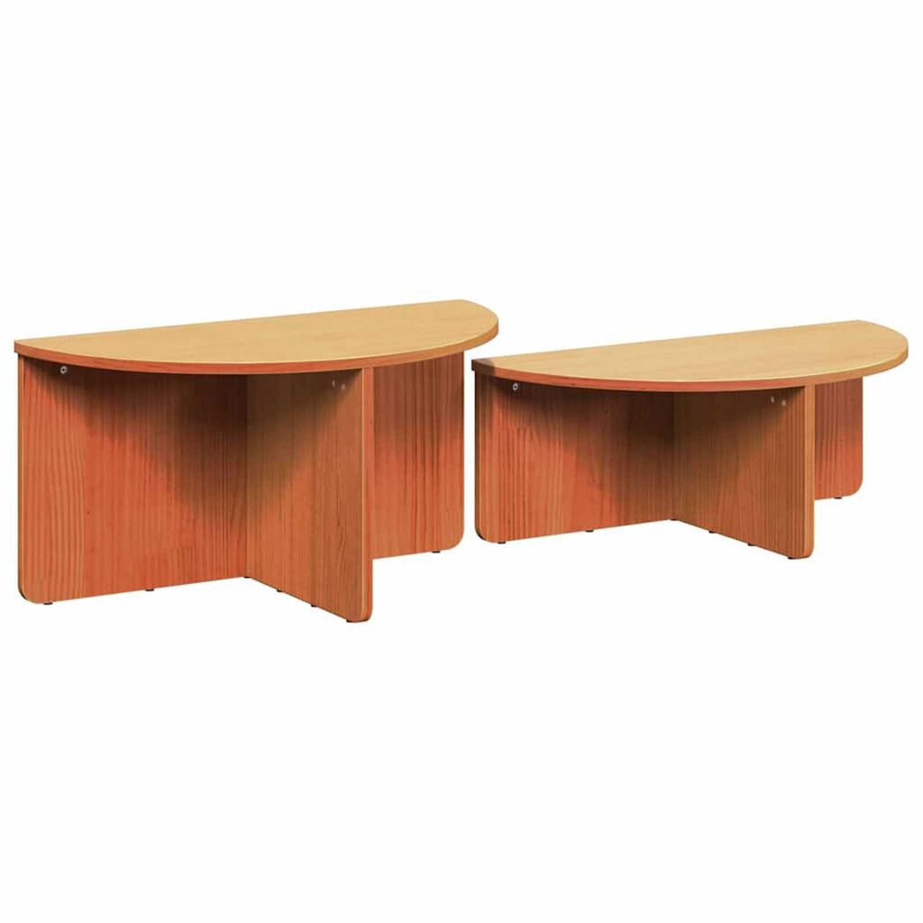 vidaXL Τραπεζάκι σαλονιού 2 pcs Καφέ κεριού 79 x 39.5 x 40 εκ