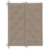 vidaXL Μαξιλάρι Πάγκου Κήπου Taupe 120x(50+50)x7 εκ. Ύφασμα Oxford