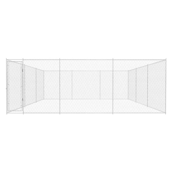 vidaXL Κλουβί Σκύλου Εξωτερικού Χώρου 570x570x185 εκ. Γαλβαν. Ατσάλι