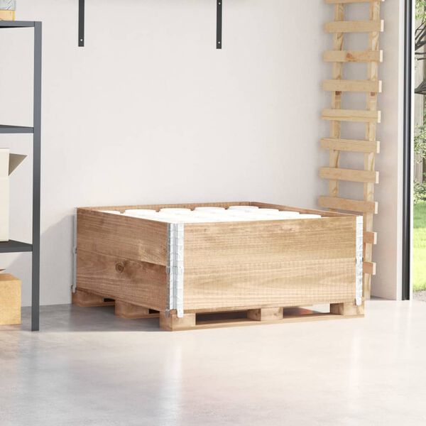 vidaXL Κολάρα Παλέτας 2 τεμ. 100x100 εκ. από Μασίφ Ξύλο Πεύκου