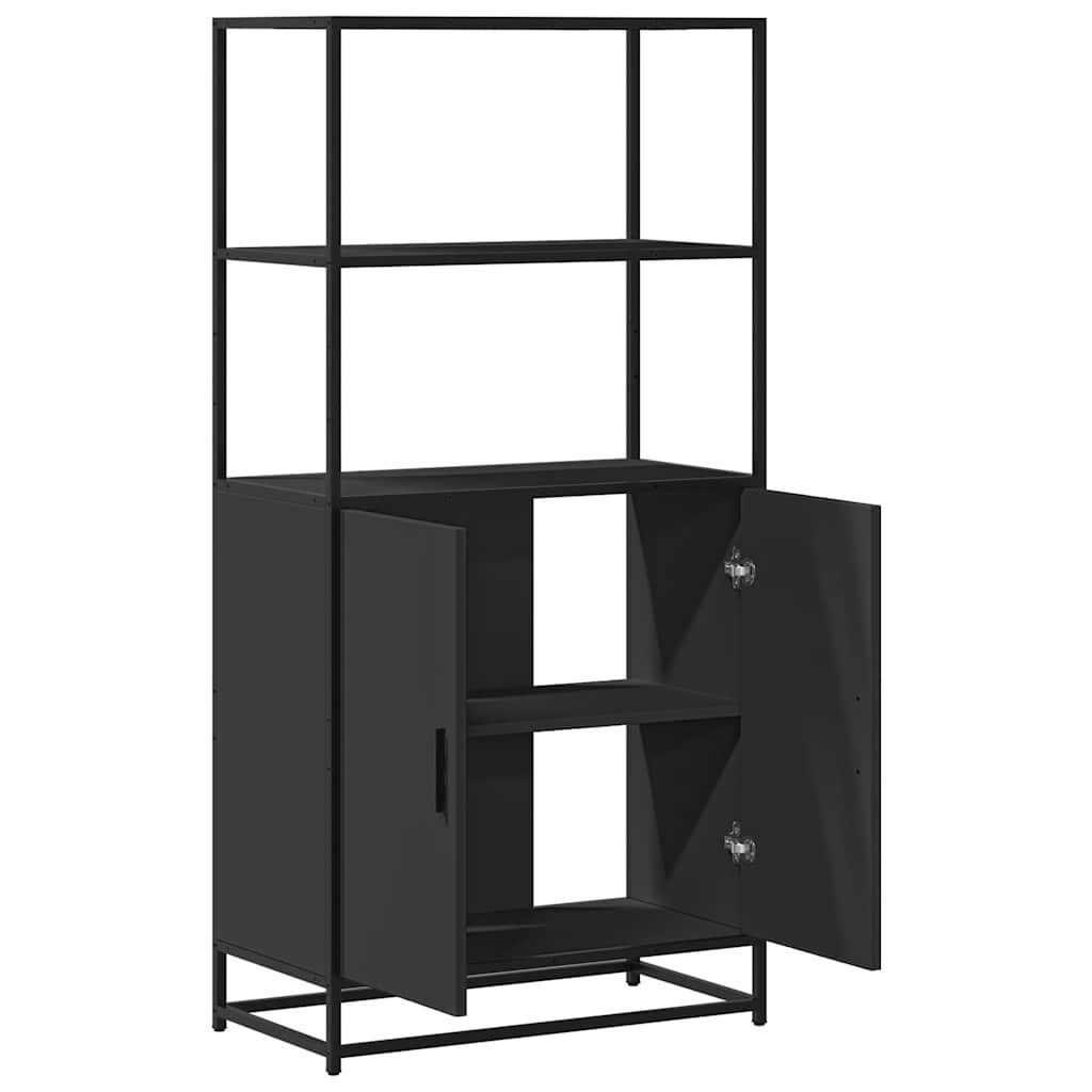 vidaXL Ντουλάπι Μαύρο από 68x35x139 cm Επεξεργασμένο Ξύλο και μέταλλο