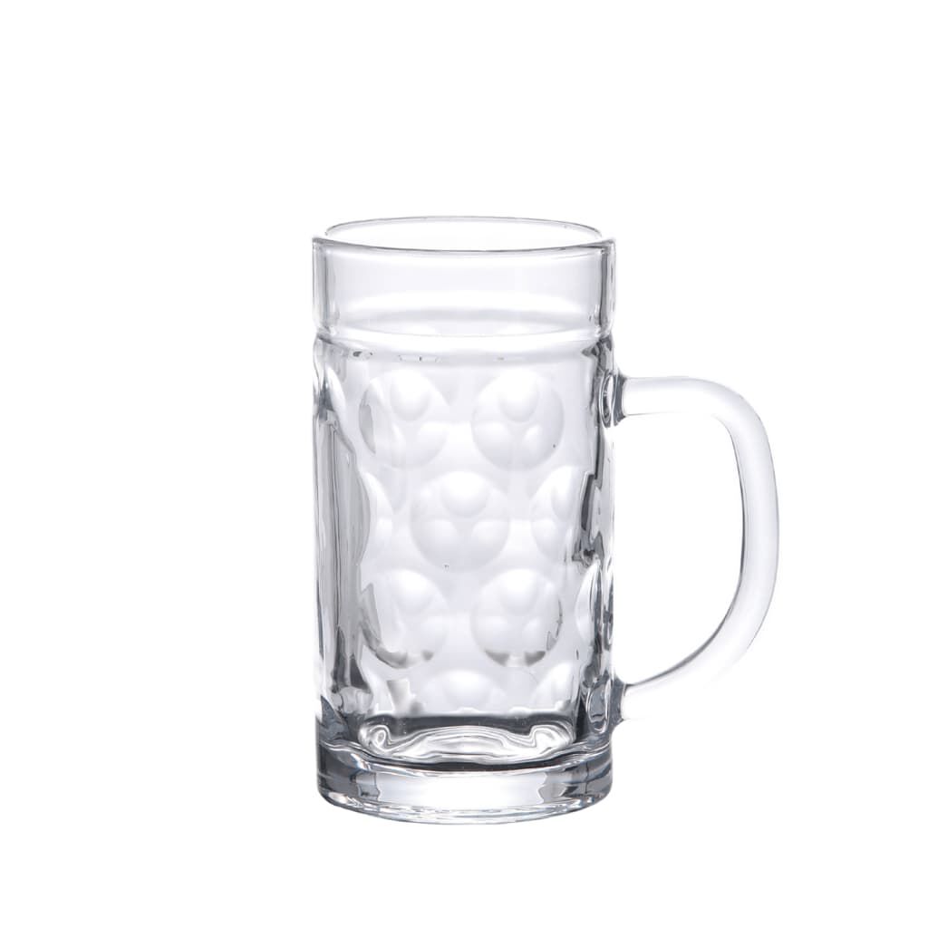 vidaXL Κούπα Μπίρας με Λαβή Γυάλινη 6 Τεμ. 500 ml