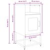 vidaXL Κομοδίνο Μαύρο 36x39x78 cm από χάλυβα ψυχρής έλασης