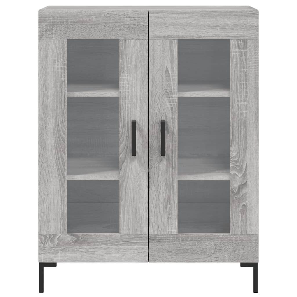 vidaXL Ντουλάπι Γκρι Sonoma 69,5 x 34 x 180 εκ. Επεξεργασμένο Ξύλο