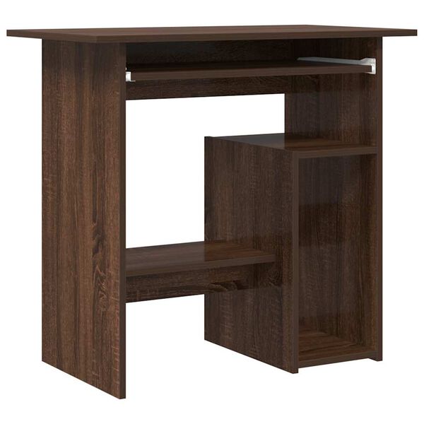 vidaXL Γραφείο Καφέ Δρυς 80x45x74 εκ. από Επεξεργασμένο Ξύλο