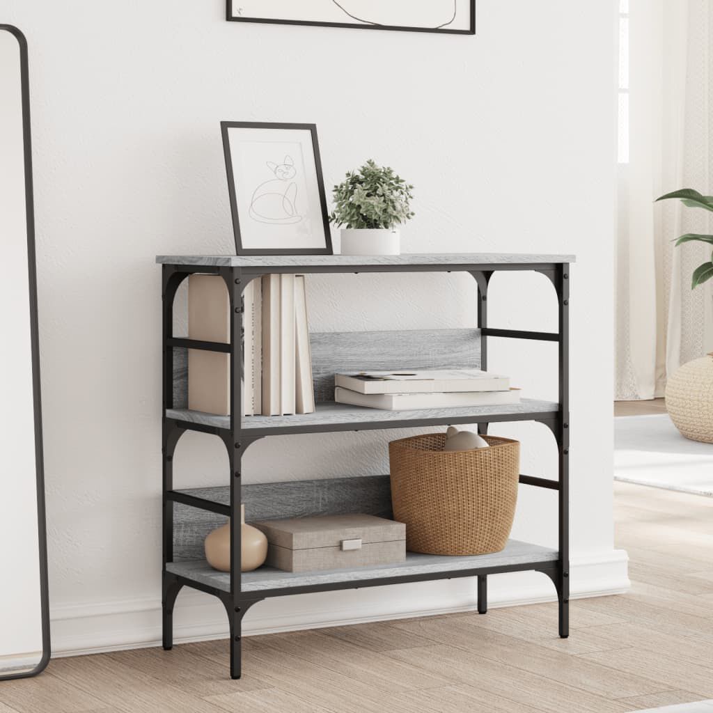 vidaXL Τραπέζι Κονσόλα Γκρι Sonoma 75x32x75 εκ. Επεξεργασμένο Ξύλο