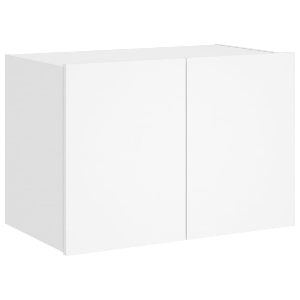 vidaXL Έπιπλο Τοίχου Τηλεόρασης με LED Λευκό 60x35x41 εκ.