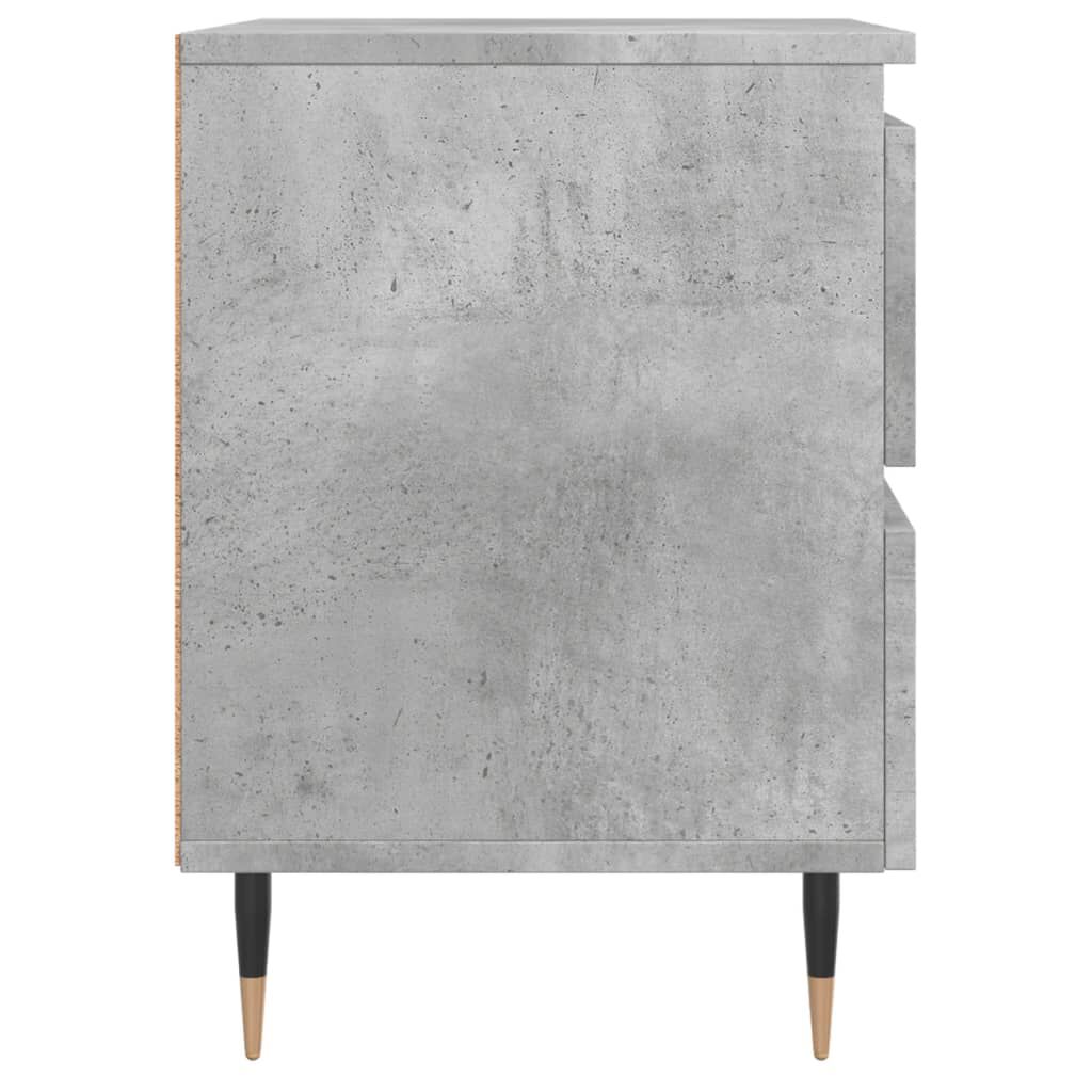 vidaXL Κομοδίνο Γκρι Σκυροδέματος 40x35x50 εκ. από Επεξεργασμένο Ξύλο