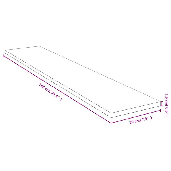 vidaXL Ράφι Τοίχου 100x20x1,5 εκ. από Μπαμπού
