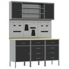vidaXL &Nu;&tau;&omicron;&upsilon;&lambda;ά&pi;&alpha; &Epsilon;&rho;&gamma;&alpha;&sigma;ί&alpha;&sigmaf; 7 pcs &Mu;&alpha;ύ&rho;&omicron; &Mu;&eta;&chi;&alpha;&nu;&iota;&sigma;&mu;έ&nu;&omicron; &xi;ύ&lambda;&omicron; &kappa;&alpha;&iota; &alpha;&tau;&sigma;ά&lambda;&iota;