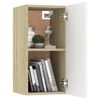 vidaXL Έπιπλο Τηλεόρασης Λευκό & Sonoma Δρυς 30,5x30x60εκ. Επεξ. Ξύλο