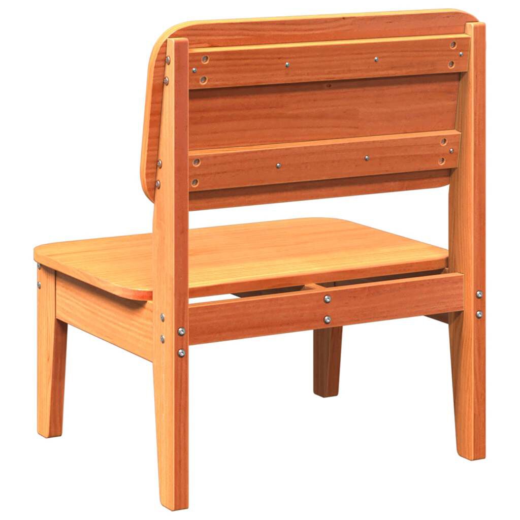 vidaXL Καρέκλα κήπου Wax Brown 60x52,5x72 cm Στερεό ξύλο πεύκου