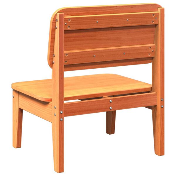 vidaXL Καρέκλα κήπου Wax Brown 60x52,5x72 cm Στερεό ξύλο πεύκου