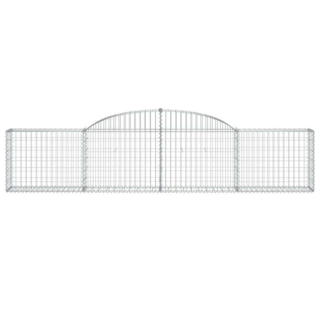 vidaXL Συρματοκιβώτια Τοξωτά 13 τεμ. 300x30x60/80 εκ. Γαλβαν. Ατσάλι