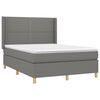 vidaXL &Kappa;&rho;&epsilon;&beta;ά&tau;&iota; Boxspring &mu;&epsilon; &Sigma;&tau;&rho;ώ&mu;&alpha; & LED &Sigma;&kappa;.&Gamma;&kappa;&rho;&iota; 140x190&epsilon;&kappa;. &Upsilon;&phi;&alpha;&sigma;&mu;ά&tau;&iota;&nu;&omicron;