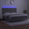 vidaXL &Kappa;&rho;&epsilon;&beta;ά&tau;&iota; Boxspring &mu;&epsilon; &Sigma;&tau;&rho;ώ&mu;&alpha; & LED &Alpha;&nu;.&Gamma;&kappa;&rho;&iota; 160x200 &epsilon;&kappa;. &Beta;&epsilon;&lambda;&omicron;ύ&delta;&iota;&nu;&omicron;