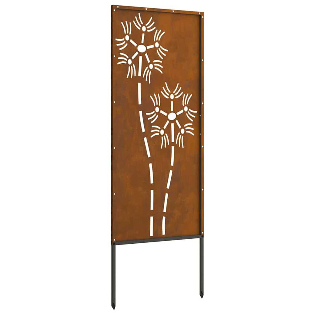 vidaXL Διακοσμητική Πλάκα Κήπου Άλλο Σκ rusty 50 x 140 cm