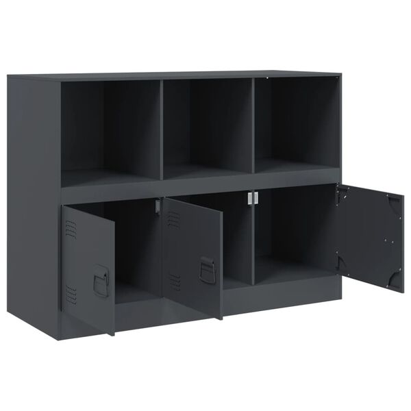 vidaXL Μπουφές Ανθρακί 99x39x73 εκ. από Ατσάλι