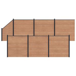 vidaXL &Pi;ά&nu;&epsilon;&lambda; &Phi;&rho;ά&chi;&tau;&eta; 7 pcs WPC &kappa;&alpha;&iota; &Alpha;&lambda;&omicron;&upsilon;&mu;ί&nu;&iota;&omicron; &Kappa;&alpha;&phi;έ