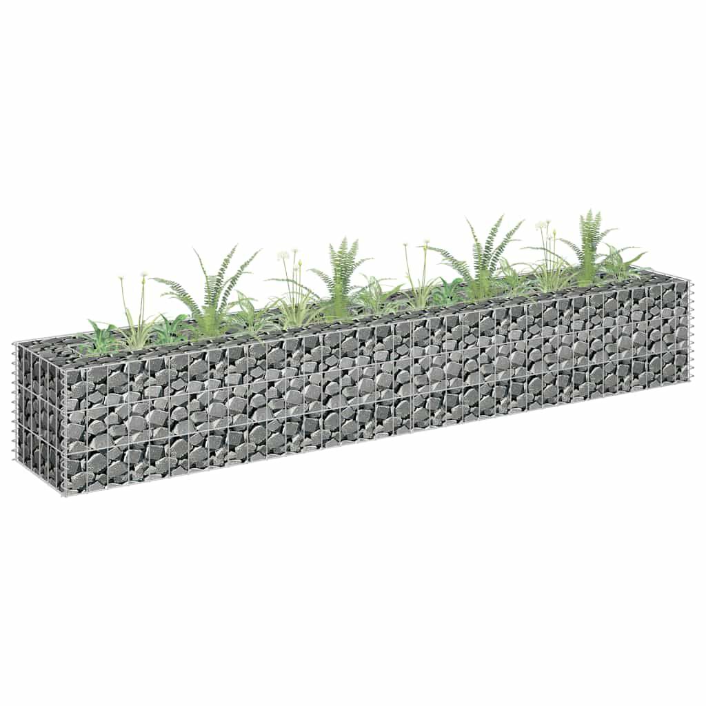 vidaXL Συρματοκιβώτιο-Γλάστρα Υπερυψωμένη 180x30x30 εκ. Γαλβ. Χάλυβας