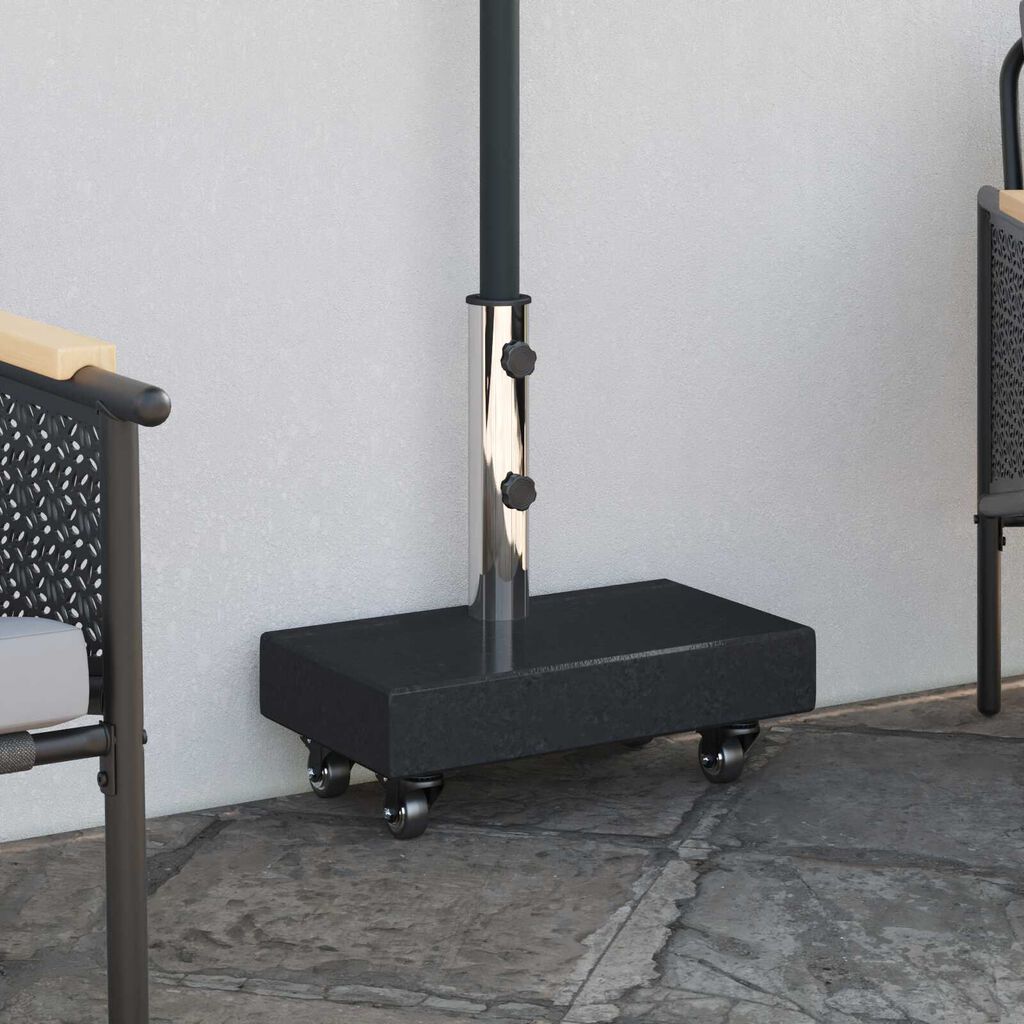 vidaXL Βάση Ομπρέλας Μαύρη 45 x 25 x 8 εκ. από Γρανίτη