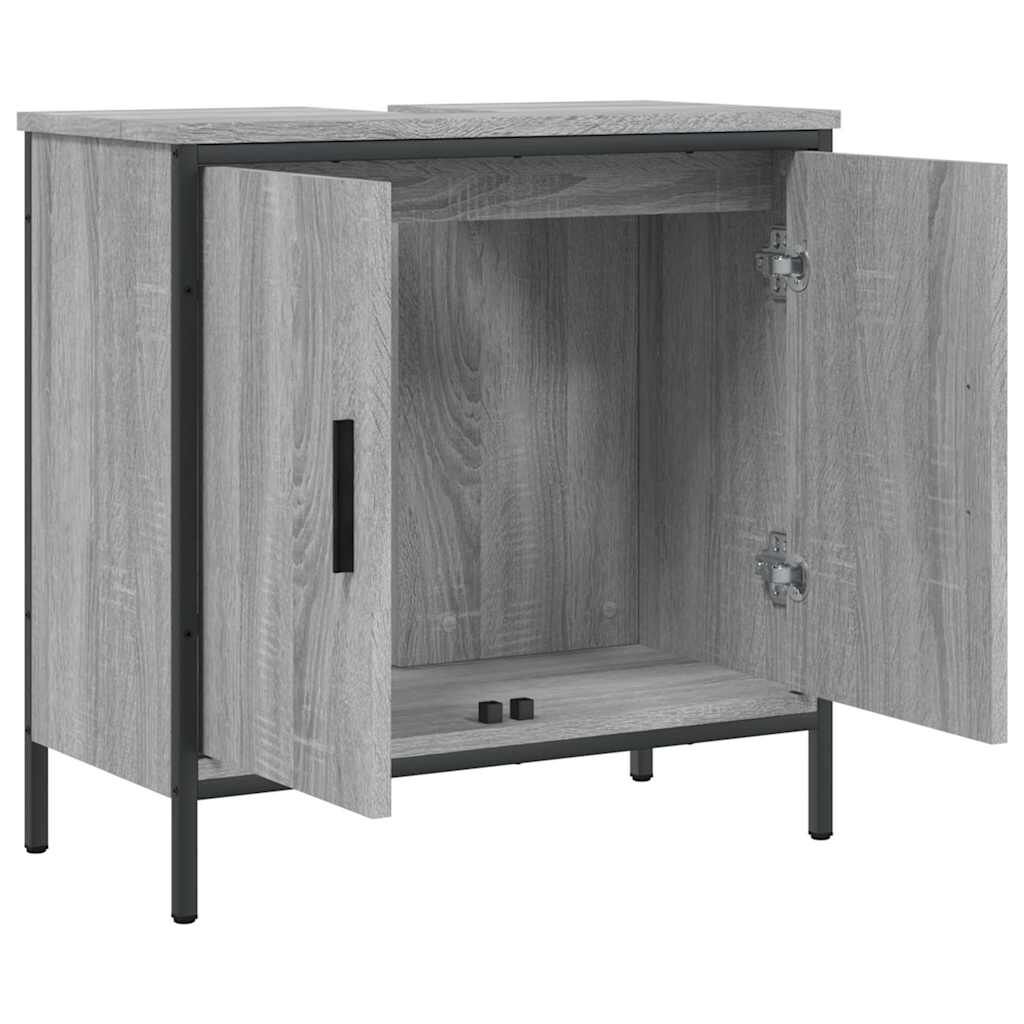 vidaXL Ντουλάπι Νιπτήρα Μπάνιου Γκρι Sonoma 60x30x60 εκ. Επεξ. Ξύλο