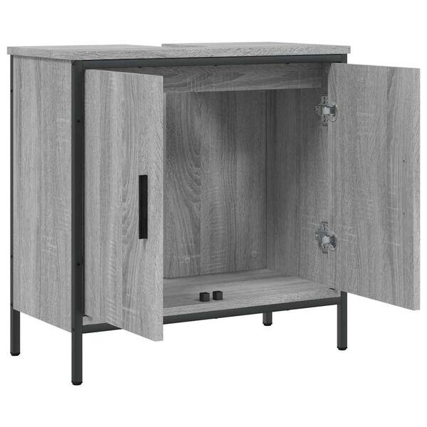 vidaXL Ντουλάπι Νιπτήρα Μπάνιου Γκρι Sonoma 60x30x60 εκ. Επεξ. Ξύλο