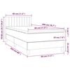 vidaXL Κρεβάτι Boxspring με Στρώμα Σκούρο Γκρι 80x200 εκ. Υφασμάτινο
