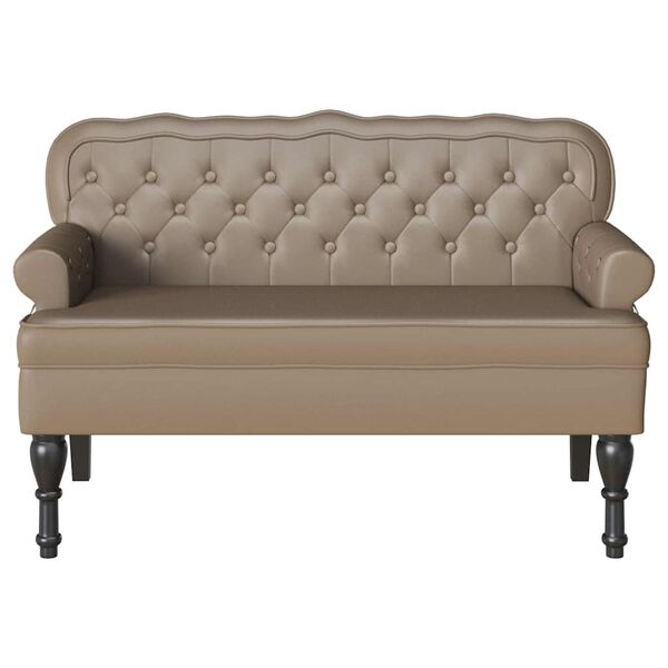 vidaXL Καναπές Chesterfield Καπουτσίνο 119.5 x 64.5 x 75 εκ.