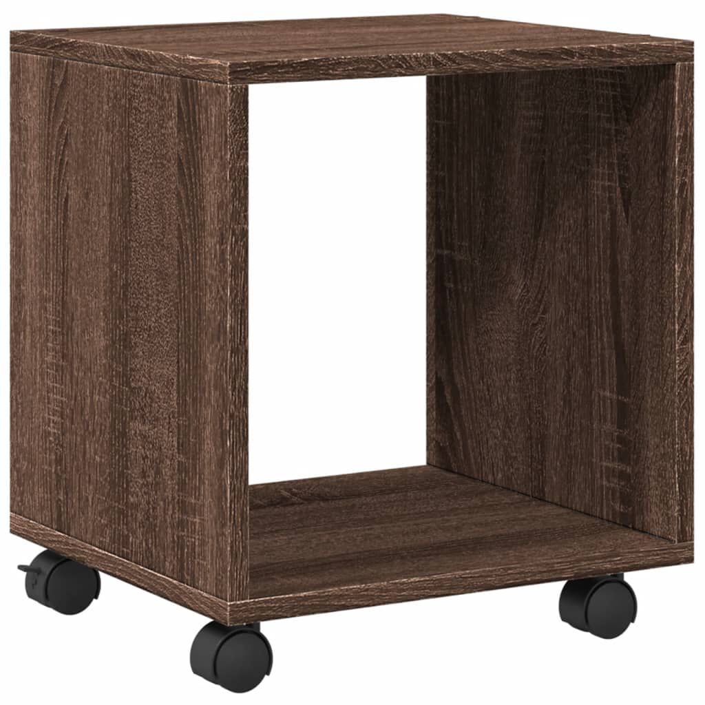 vidaXL Ντουλάπι Τροχήλατο Καφέ Δρυς 37x33x42,5 εκ. από Επεξ. Ξύλο