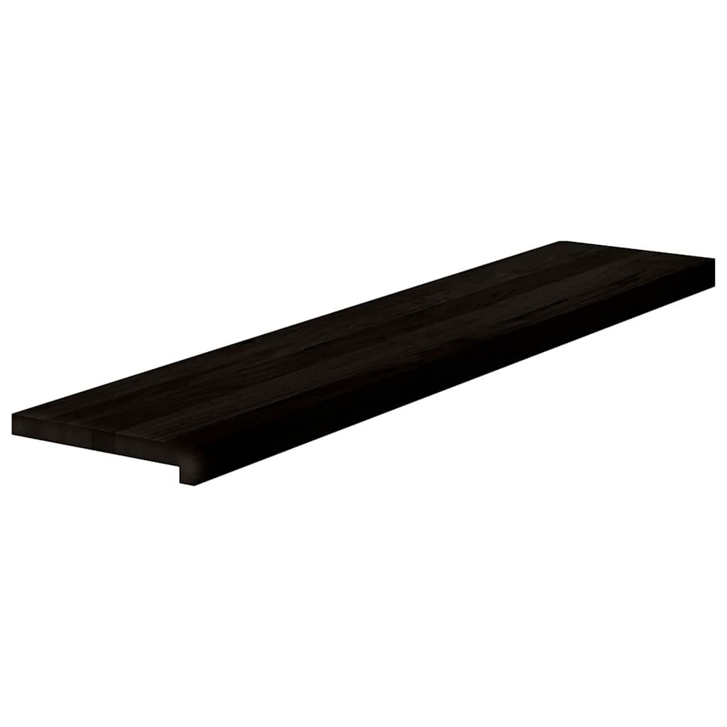 vidaXL Πέλματα Σκάλας 2 τεμάχια Σκούρο καφέ 120x30x2cm Ξύλο μασίφ δρυς