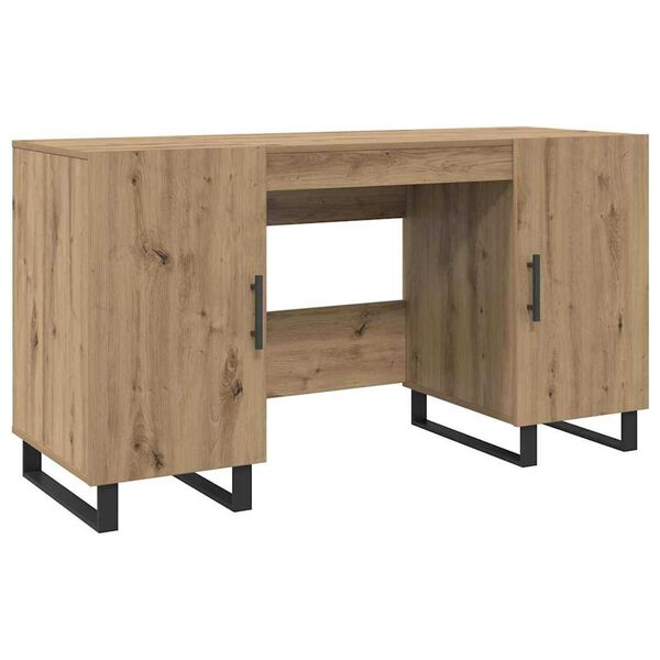 vidaXL Γραφείο artisan δρυς 140 x 50 x 75 εκ. Επεξεργασμένο ξύλο