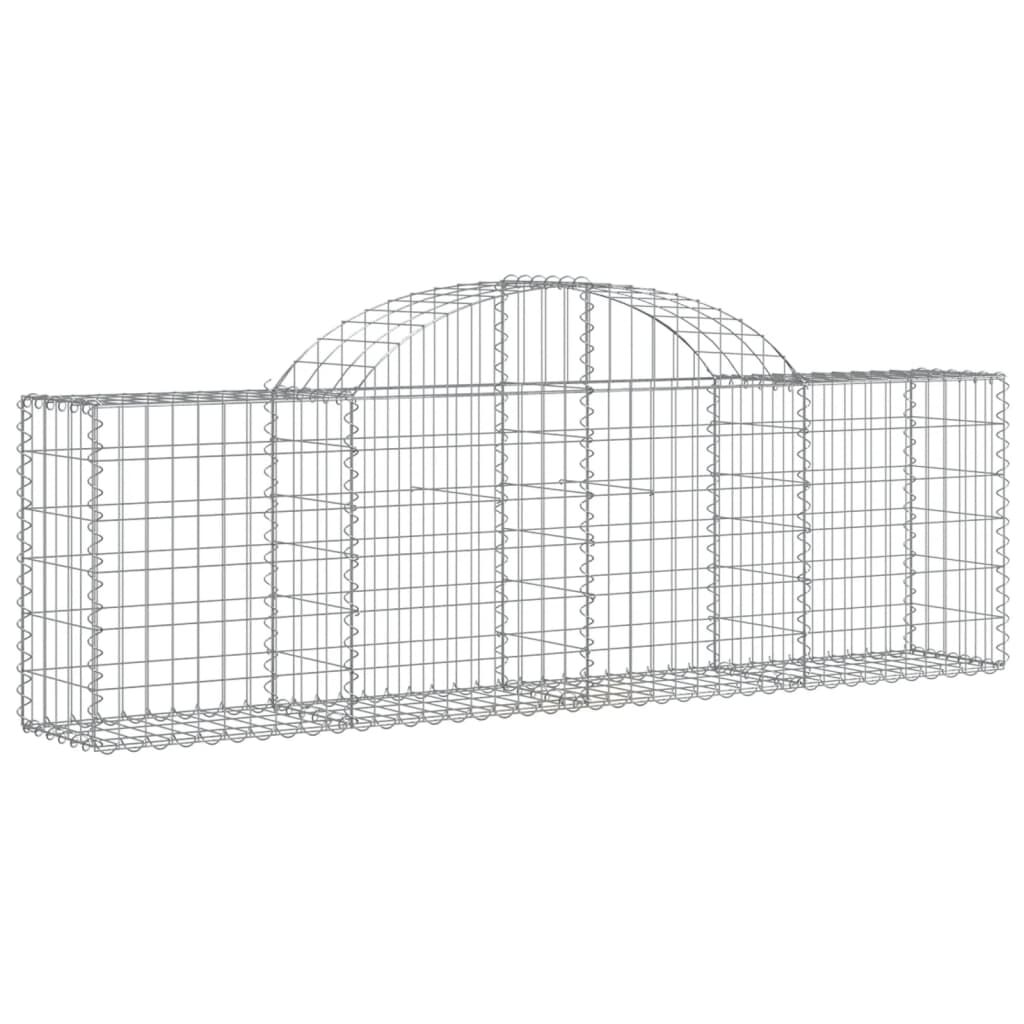 vidaXL Συρματοκιβώτια Τοξωτά 14 τεμ. 200x30x60/80 εκ. Γαλβαν. Ατσάλι
