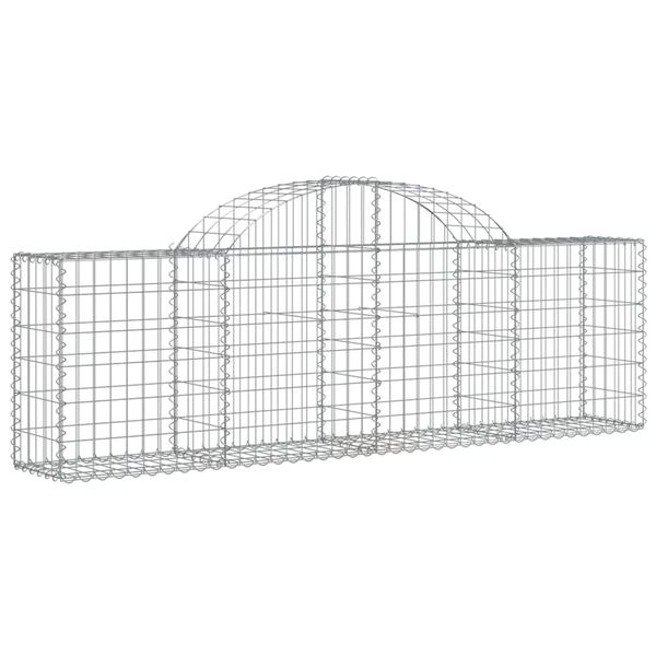 vidaXL Συρματοκιβώτια Τοξωτά 14 τεμ. 200x30x60/80 εκ. Γαλβαν. Ατσάλι