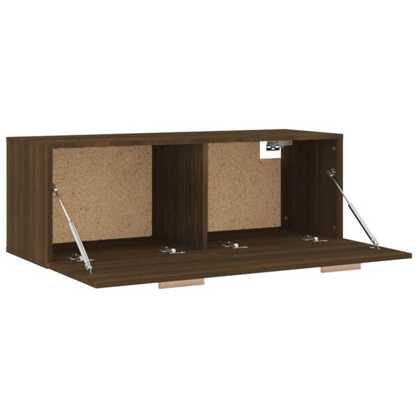 vidaXL Ντουλάπι Τοίχου Καφέ Δρυς 100x36,5x35 εκ. Επεξεργασμένο Ξύλο